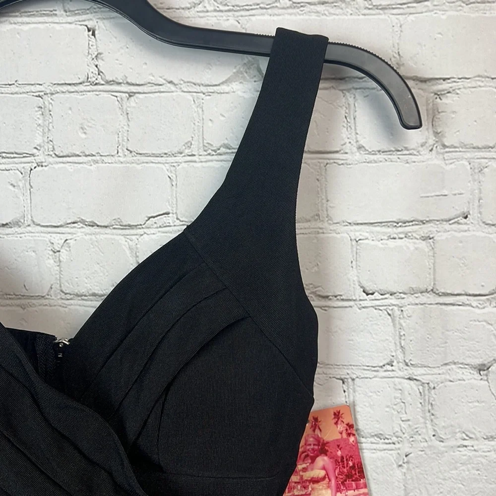 Emerald Sundae Black Banded Bodycon Dress Juniors Size Small Homecoming Prom - Picture 3 of 6